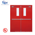 UL Listed Hotel 2 Hours fire rated exit door  steel fire door 5x7 Feet